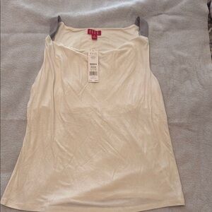 Elle Women's Ivory and Gray Tank Top